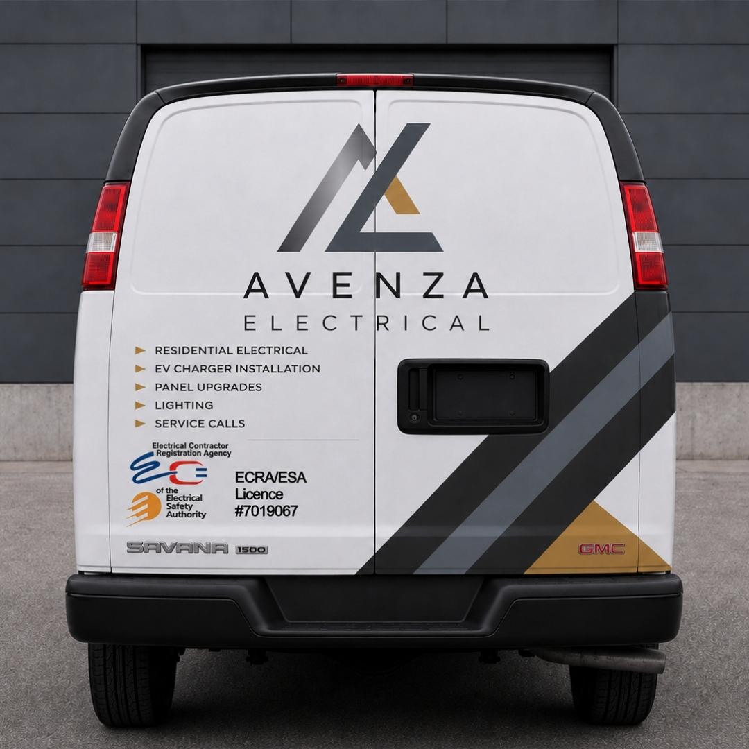 Avenza Electrical service van, side view
